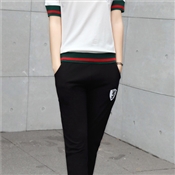 [ST-0038] เสื้อ+กางเกง  ชุดลำลองจั๊มเอว - ขา  สีขาว   